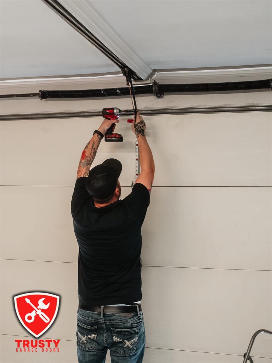 Garage door opener bracket installation in Dallas, TX