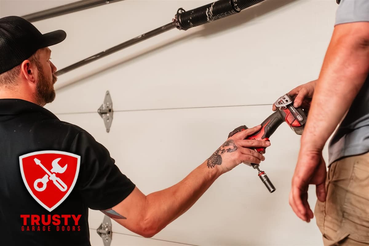 Garage door roller and bracket replacement in Plano, TX